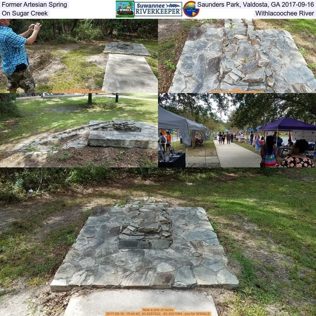 Former Artesian Spring, Saunders Park, Valdosta, GA 2017-09-16, On Sugar Creek, Withlacoochee River