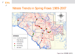 Nitrate Trends in Spring Flows 1989-2007