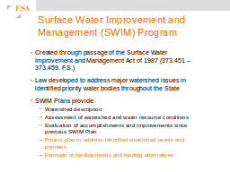 Surface Water Improvement and Management (SWIM) Program