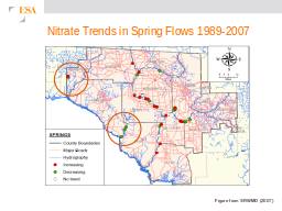 Nitrate Trends in Spring Flows 1989-2007