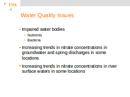 Water Quality Issues