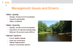 Management Issues and Drivers