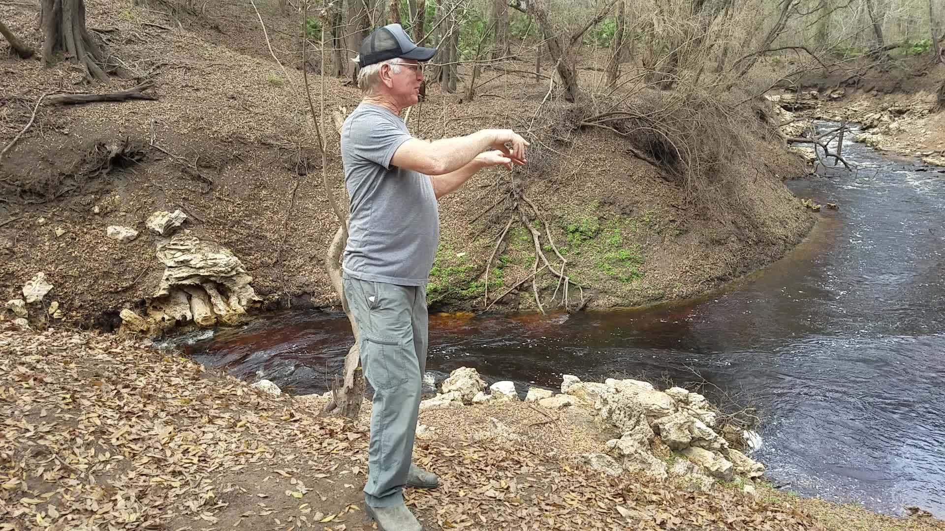 Movie: Whole area flooded at high water, 13:50:14, 30.57865, -83.05223 (33M)