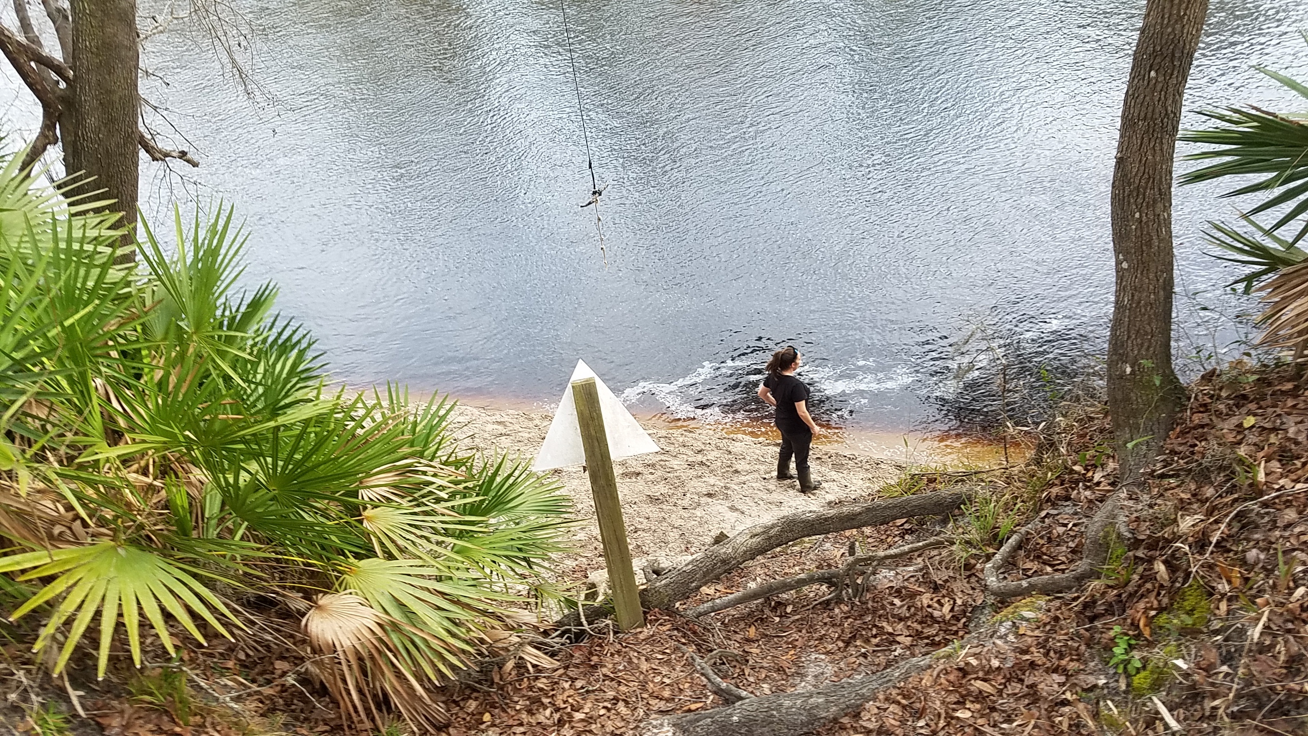 Sara Jay on the landing beach, 16:38:25, 30.4177494, -83.1547851