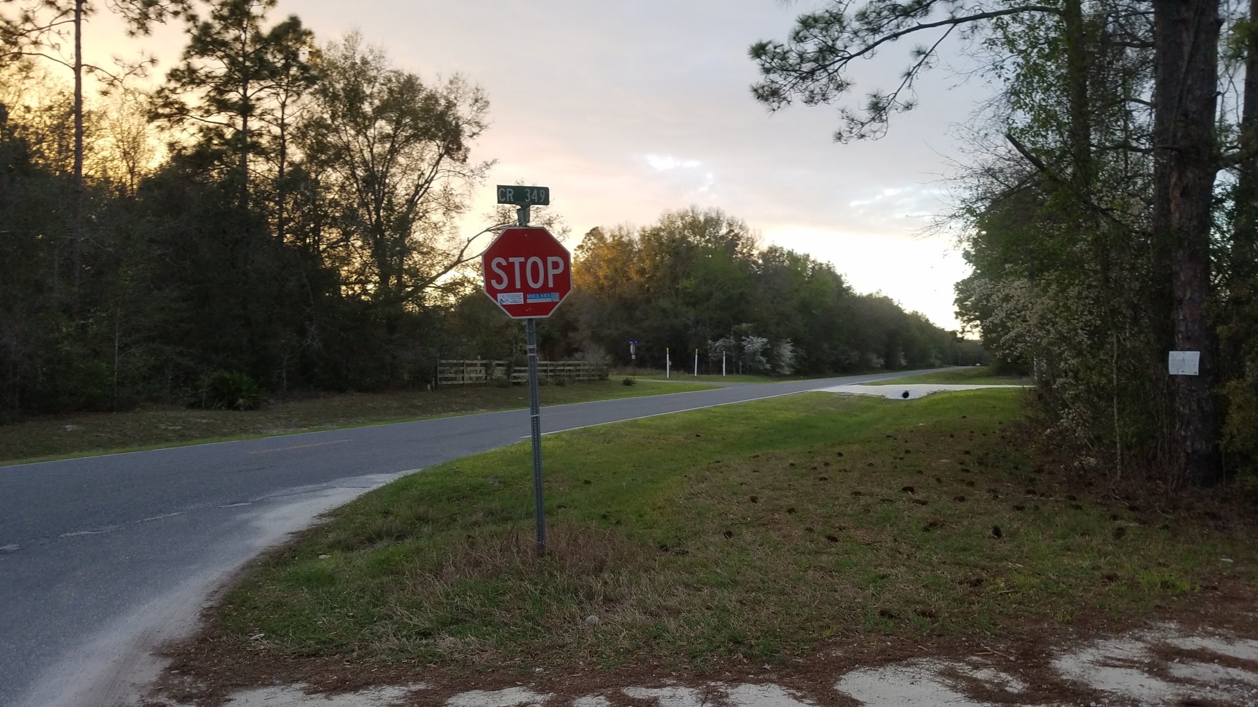 Stop sign, 18:13:05, 30.0717538, -83.0544575