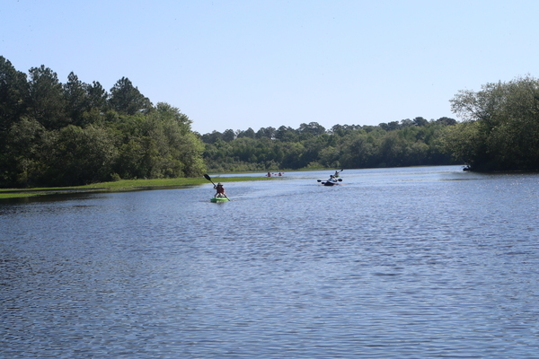 Five boats visible