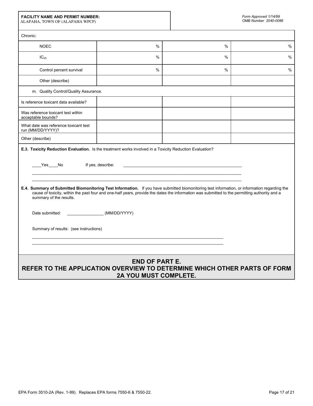 REFER TO THE APPLICATION OVERVIEW TO DETERMINE WHICH OTHER PARTS OF FORM