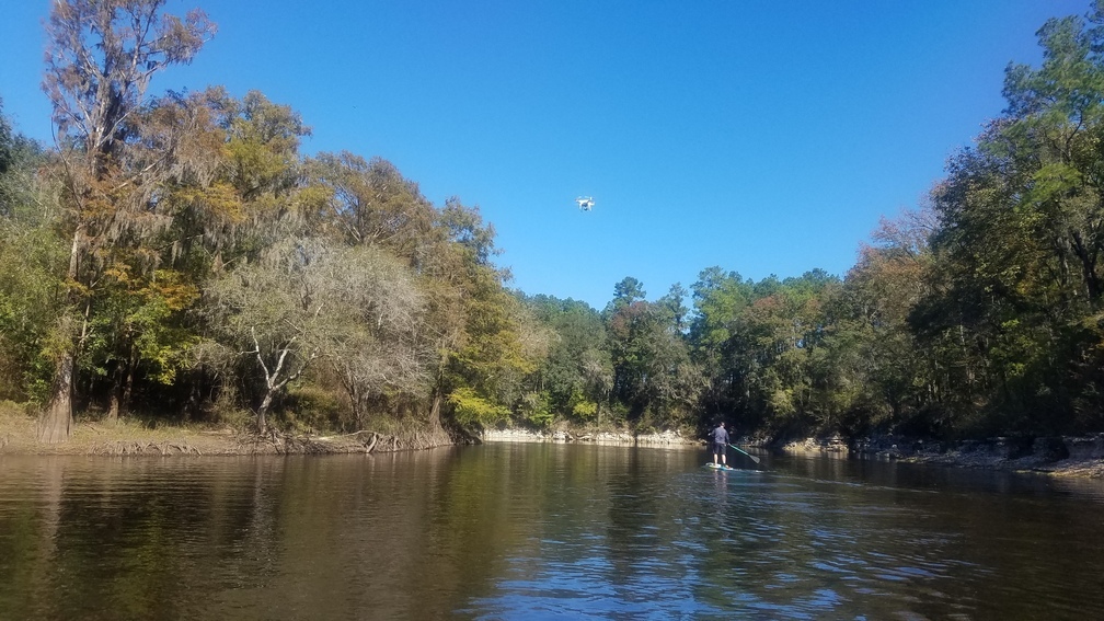 Drone and paddleboard, 13:21:30, 30.6339333, -83.3095134