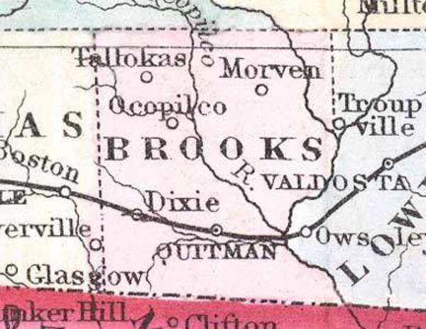 1874 Map: QUITMAN (Augustus Mitchell)