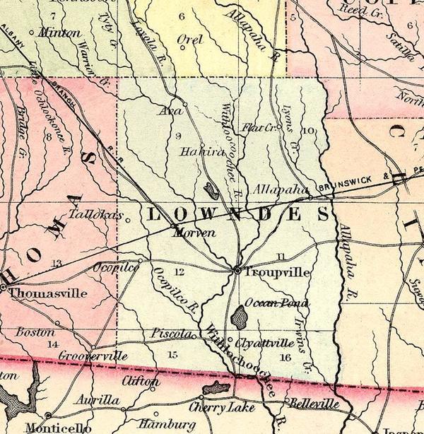 1855 Map: Grooverville (J.H. Colton)