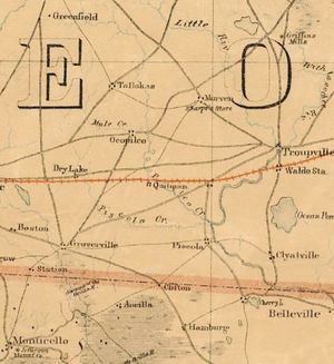 [1864b Map: Dry Lake, Quitman, Groverville (U.S. Coast Survey)]