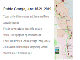 Paddle Georgia, June 15-21, 2019