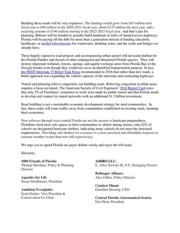 PRESS-RELEASE 75-GROUPS-URGE-HOUSE-TO-STOP-TOLLWAY-PLAN 04-25-19-0002