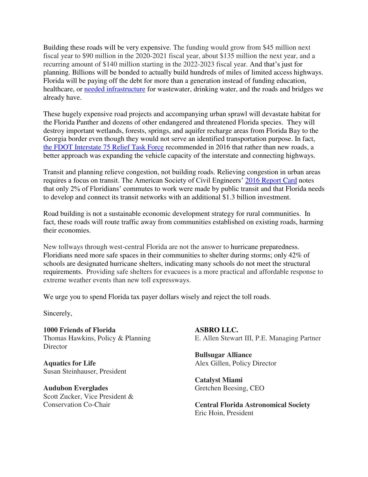 PRESS-RELEASE 75-GROUPS-URGE-HOUSE-TO-STOP-TOLLWAY-PLAN 04-25-19-0002