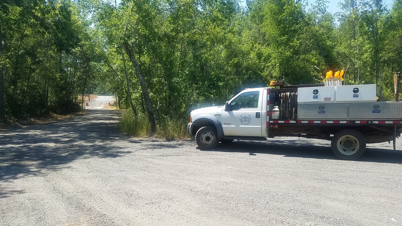 With Lowndes County truck