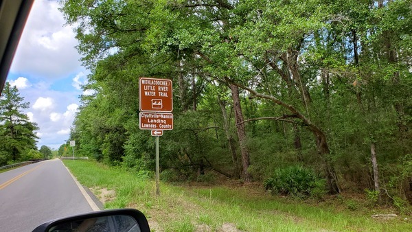 Sign on road