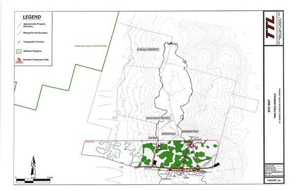 Site Map showing Okefenokee NWR