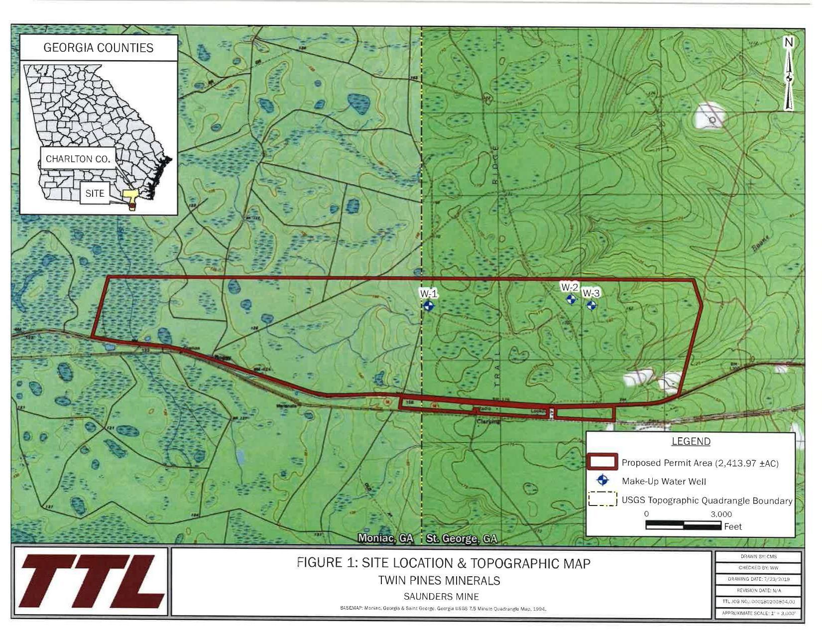 Figure 1: Site Location & Topographic Map