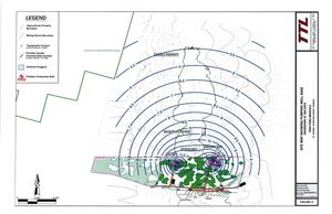 [Figure 5. Drawdown 365 days; Potentiometric Surface, Floridan Aquifer]