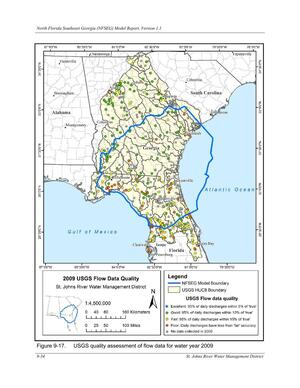 [Figure 9-17. USGS quality assessment of flow data for water year 2009]