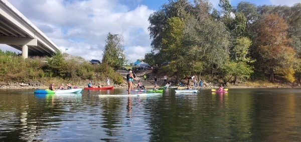 Paddlers all ages and boats, 11:03:25, 30.6352733, -83.3115351