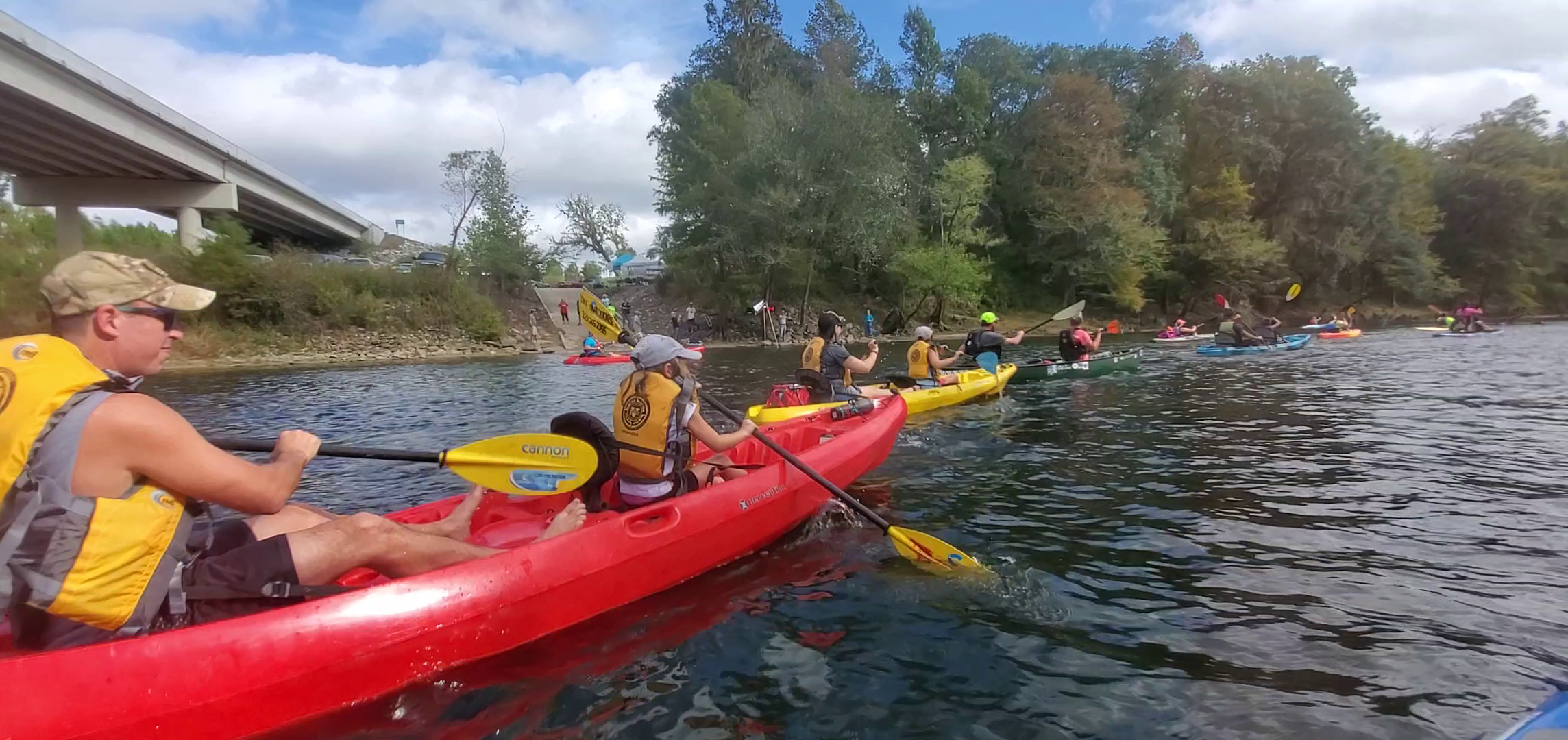 Paddlers of all ages, 30.63539, -83.31108