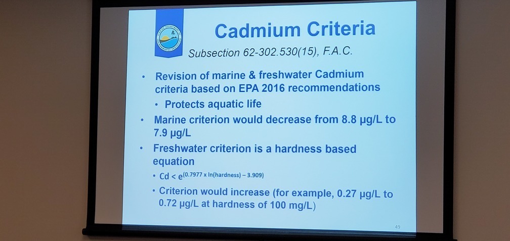 Slide: Cadmium Criteria