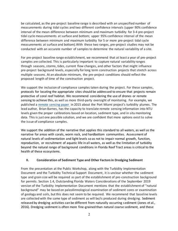 I. Consideration of Sediment Type and Other Factors in Dredging Sediment