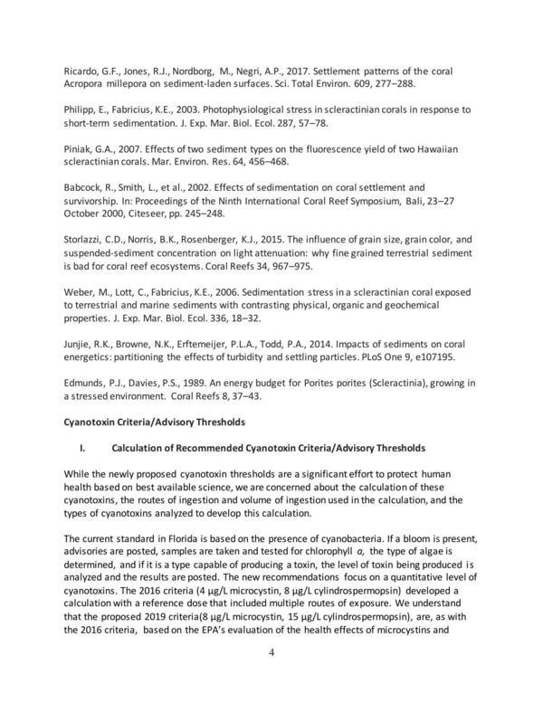 Cyanotoxin Criteria/Advisory Thresholds