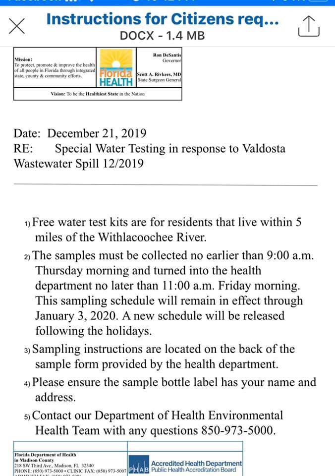 Special Water Testing 2019-12-20