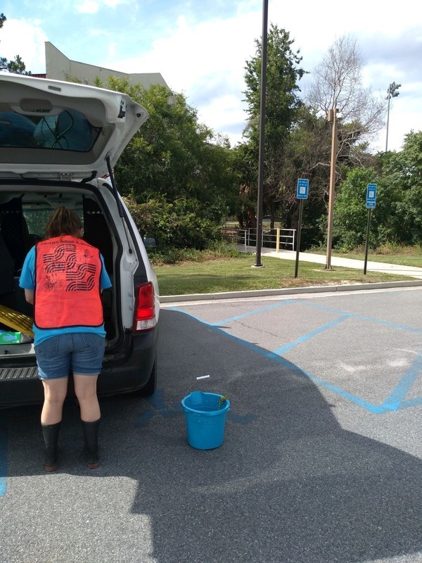 Sara Jay testing in parking lot