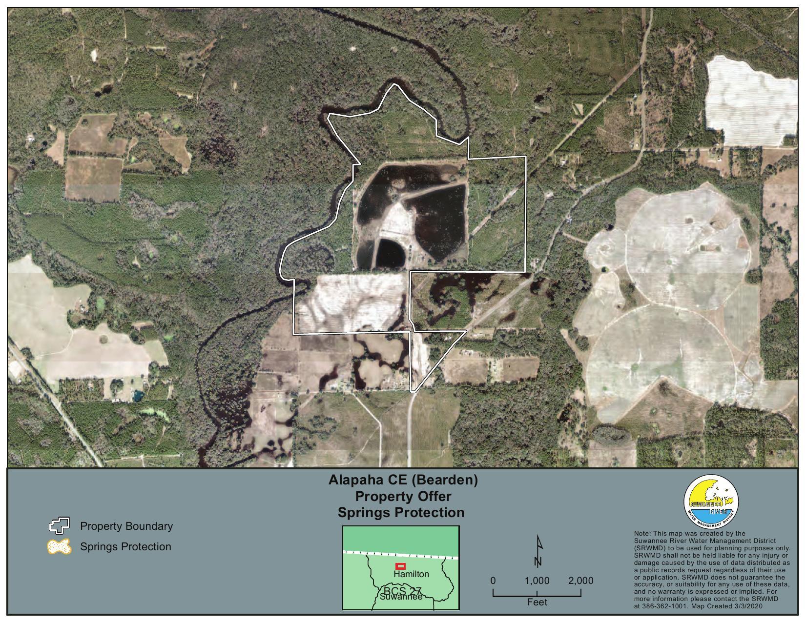 Alapaha CE (Bearden) Property Offer, Springs Protection