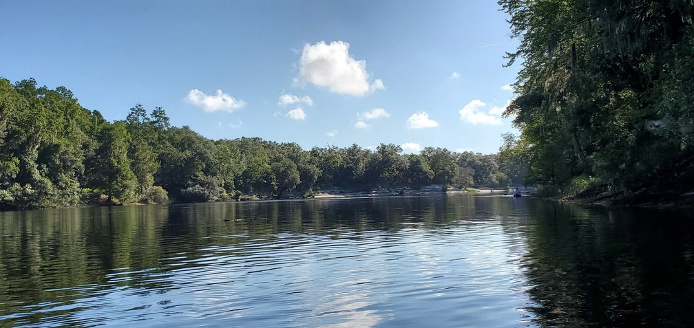 Boat Ramp to River Camp upstream, 2020:07:19 09:31:37, 30.2450317, -83.2491508