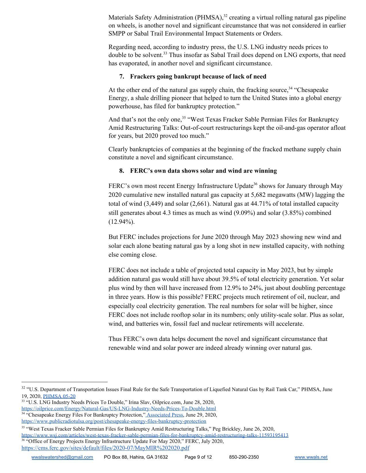 7. Frackers going bankrupt... 8. FERC’s own data shows solar and wind are winning