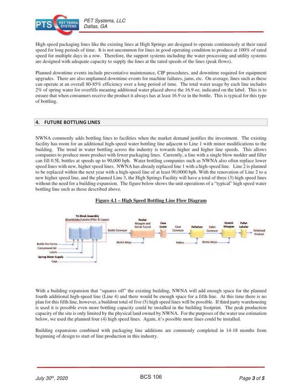 Figure 4.1 -- High Speed Bottling Line Flow Diagram