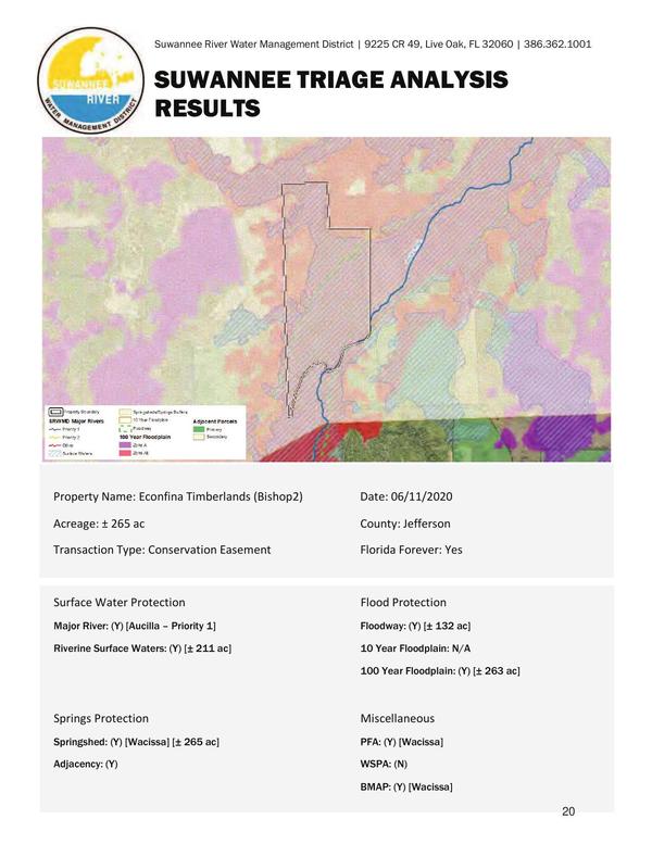 SUWANNEE TRIAGE ANALYSIS