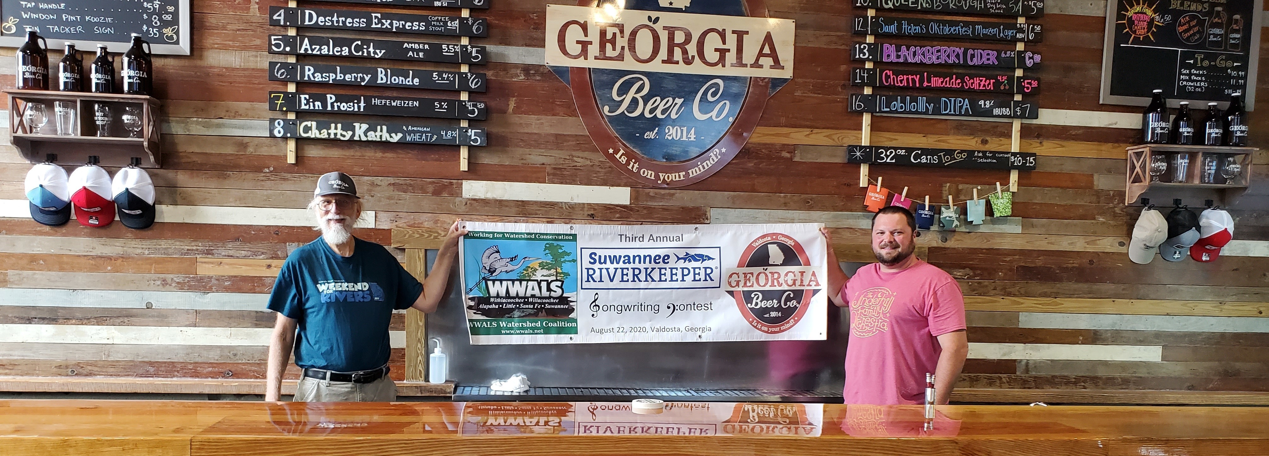 Georgia Beer Company sponsor banner Suwannee Riverkeeper Songwriting Contest