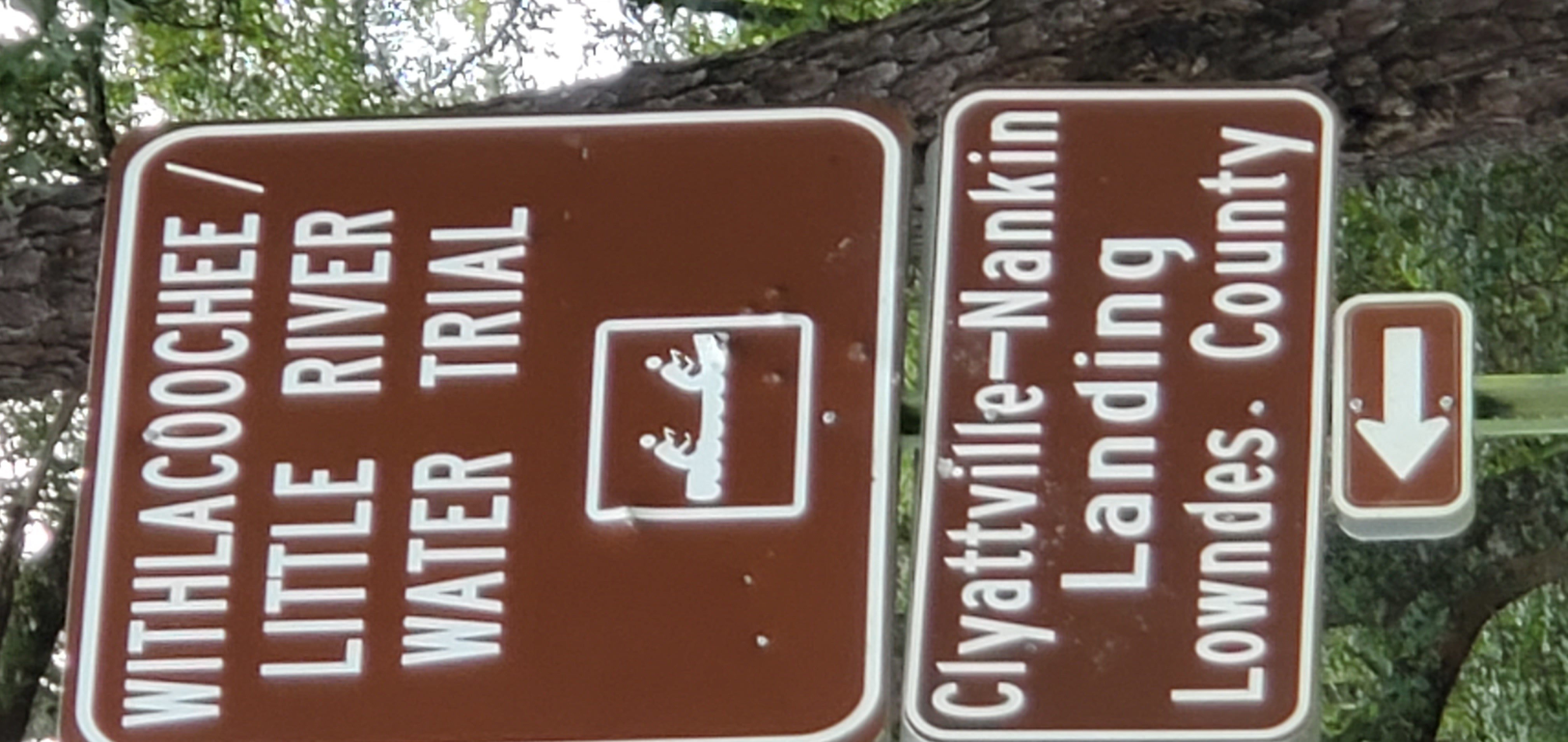 WLRWT Clyattville-Nankin Landing, Lowndes County road sign