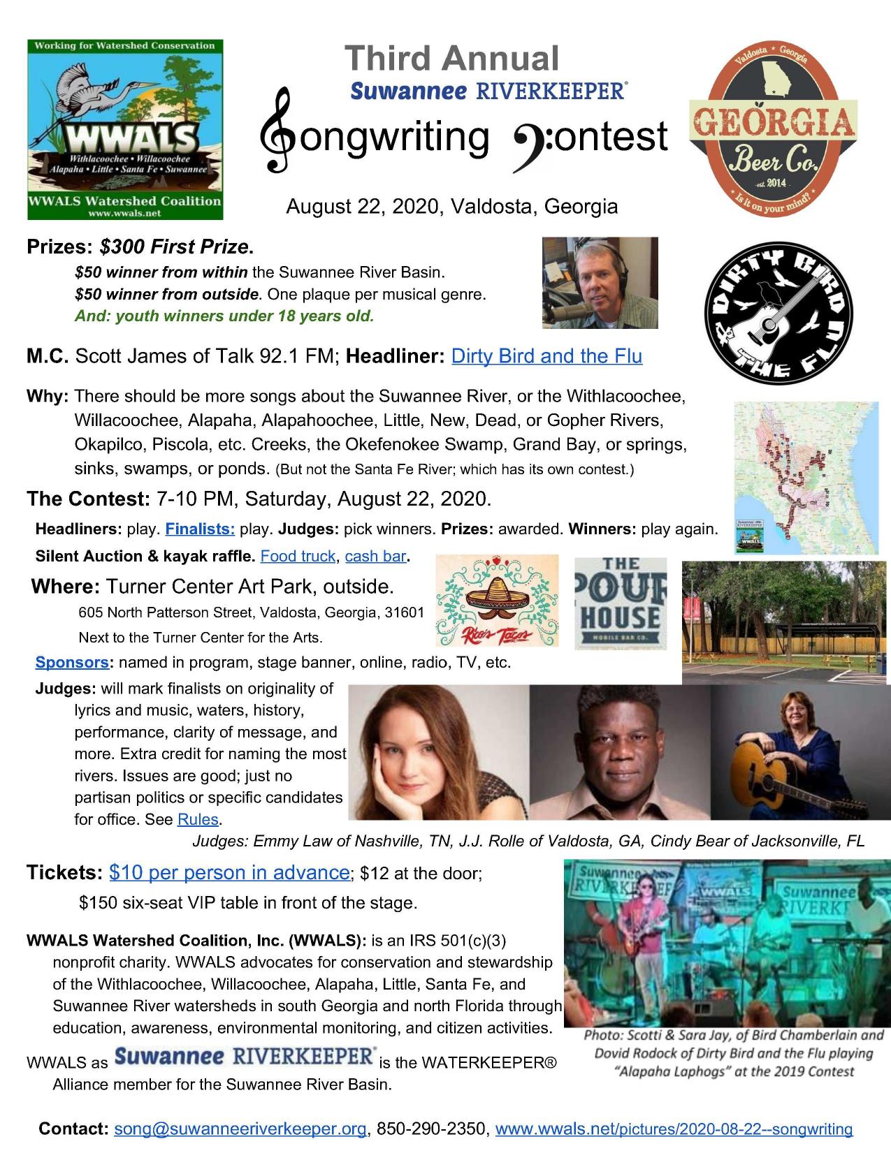 Suwannee Riverkeeper Songwriting Contest 2020