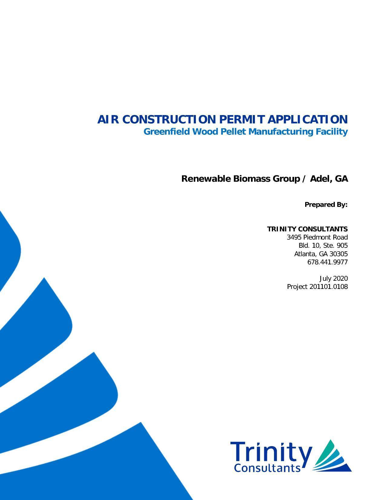 For Renewable Biomass Group by Trinity Consultants