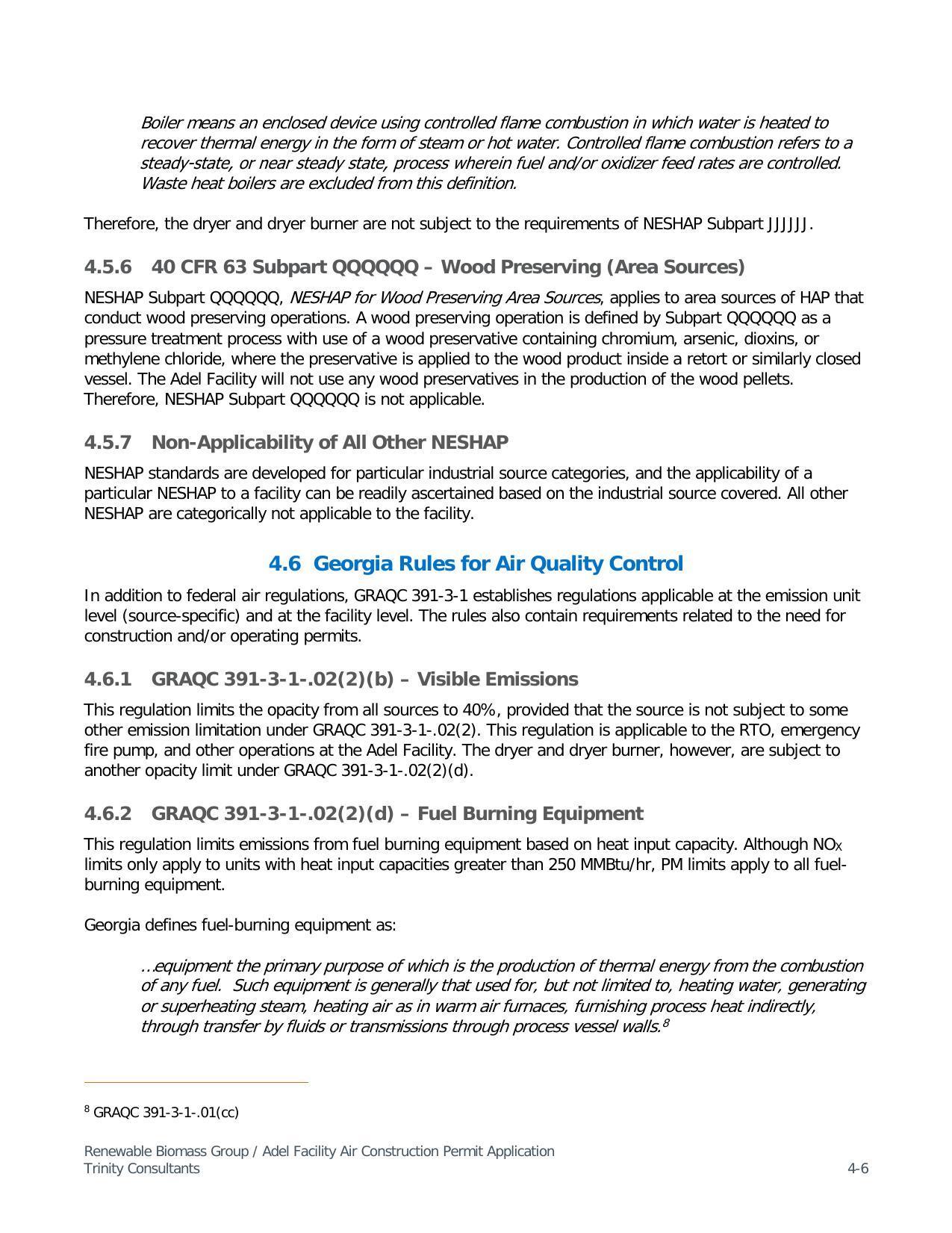 4.6 Georgia Rules for Air Quality Control