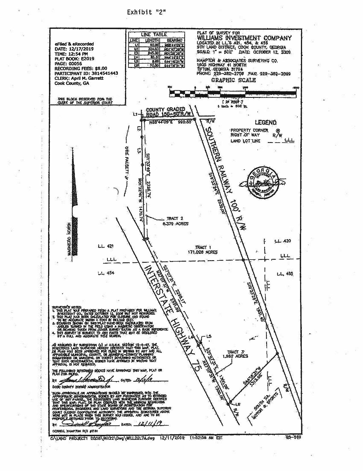 Exhibit 2: Plat of Survey