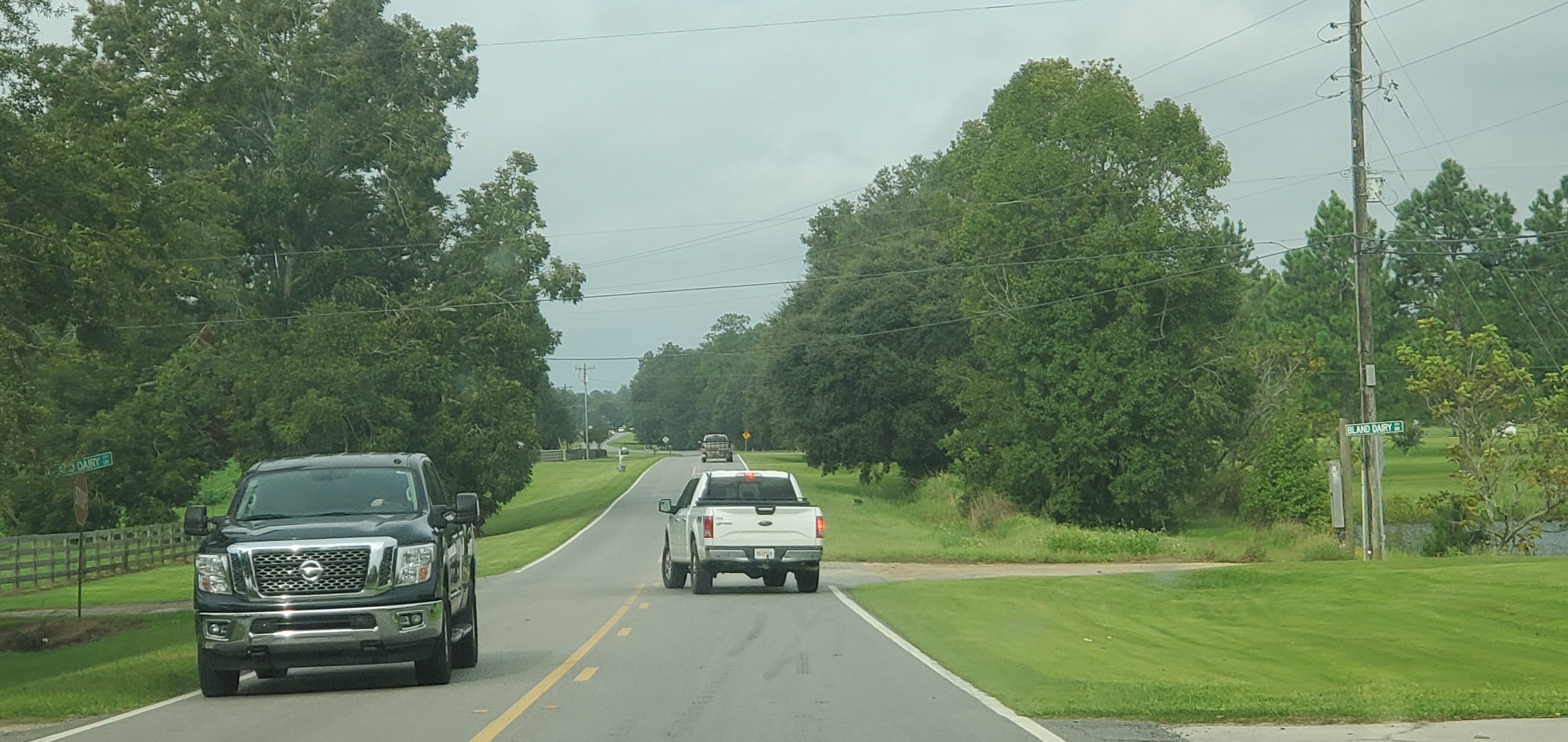 L. (south) onto Bland Dairy Drive, 09:29:55, 30.6924600, -83.3359060