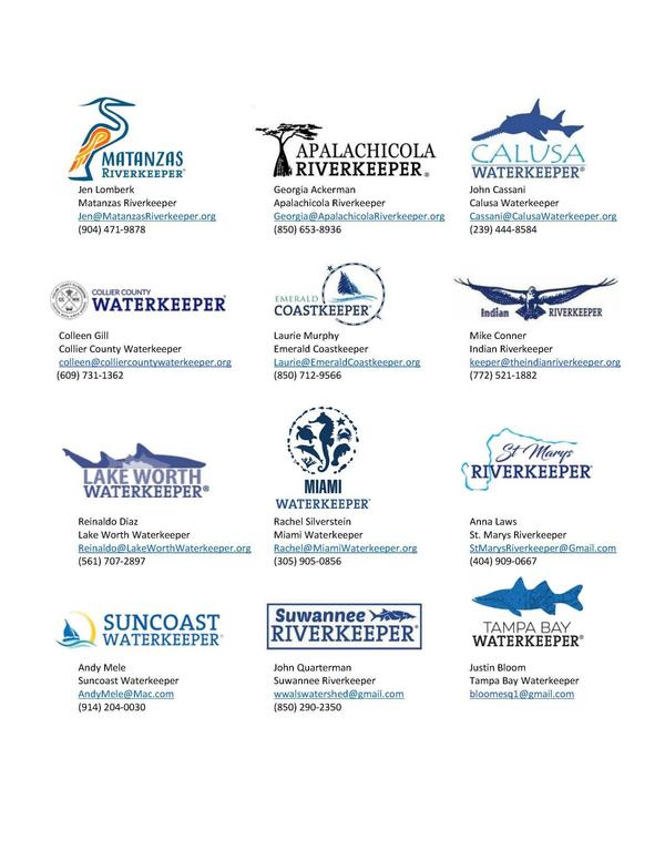 Logos of Waterkeepers Florida