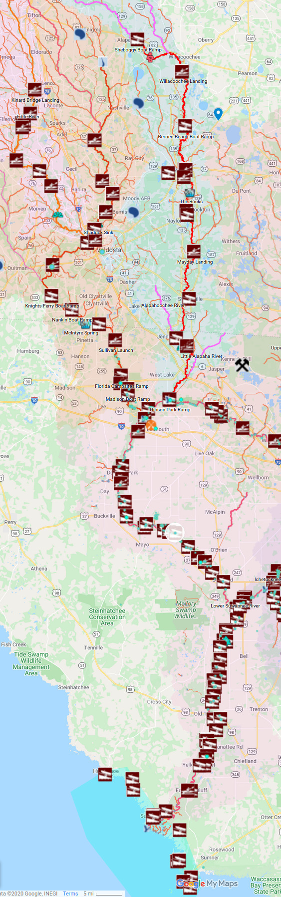 Tifton to the Gulf, Little, Withlacoochee, Alapaha, Suwannee Rivers