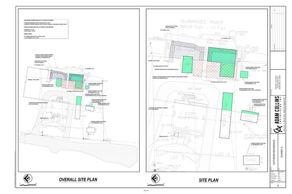 Overall Site Plan: Cothron Residence, Dixie County