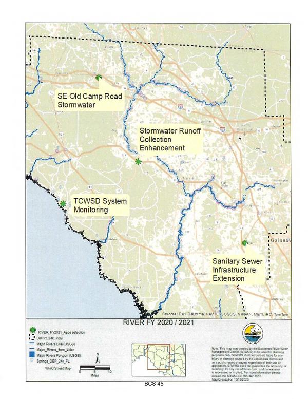 Map: Cost-Share projects, FY 2020/2021