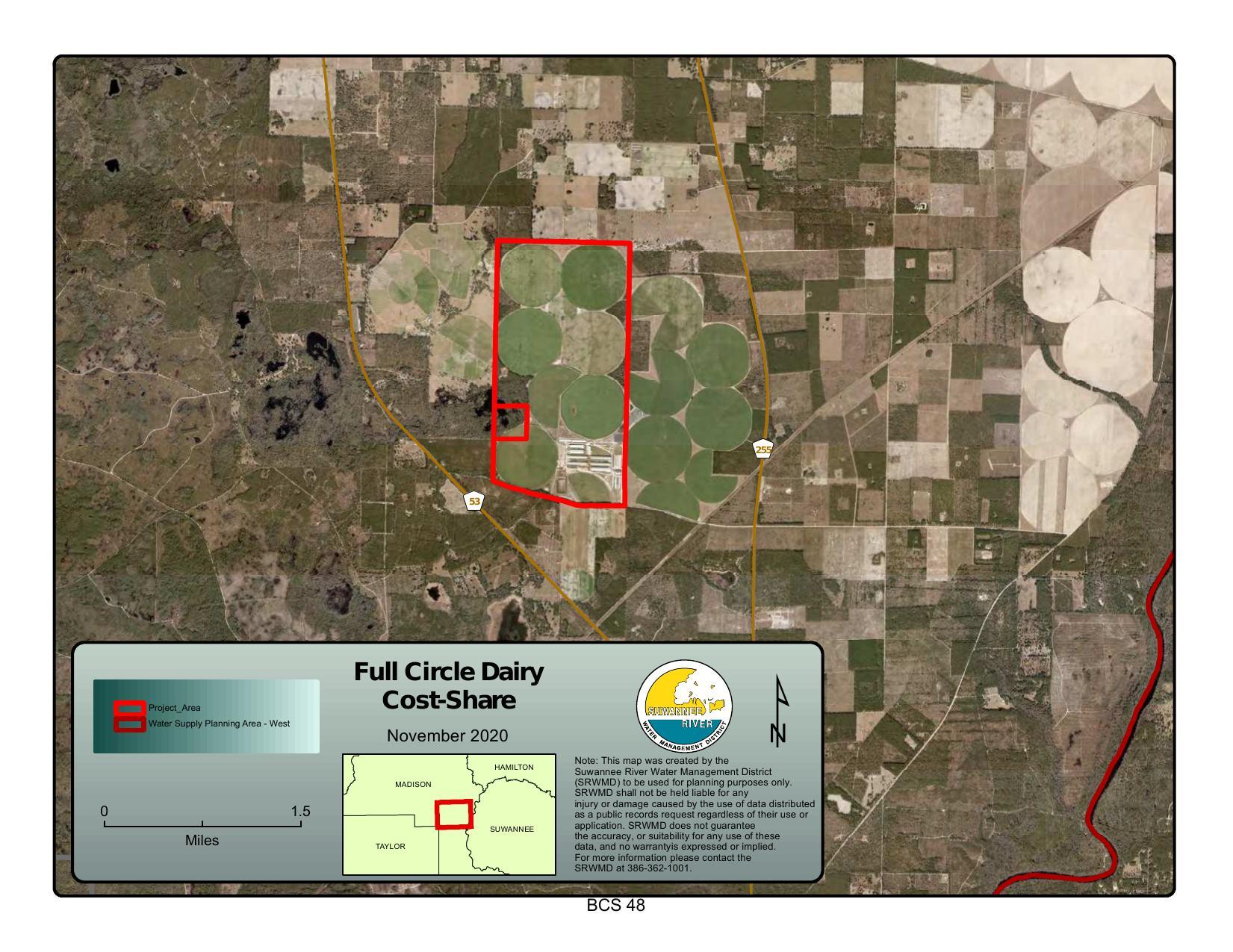 Map: Full Circle Dairy Cost-Share, Madison County