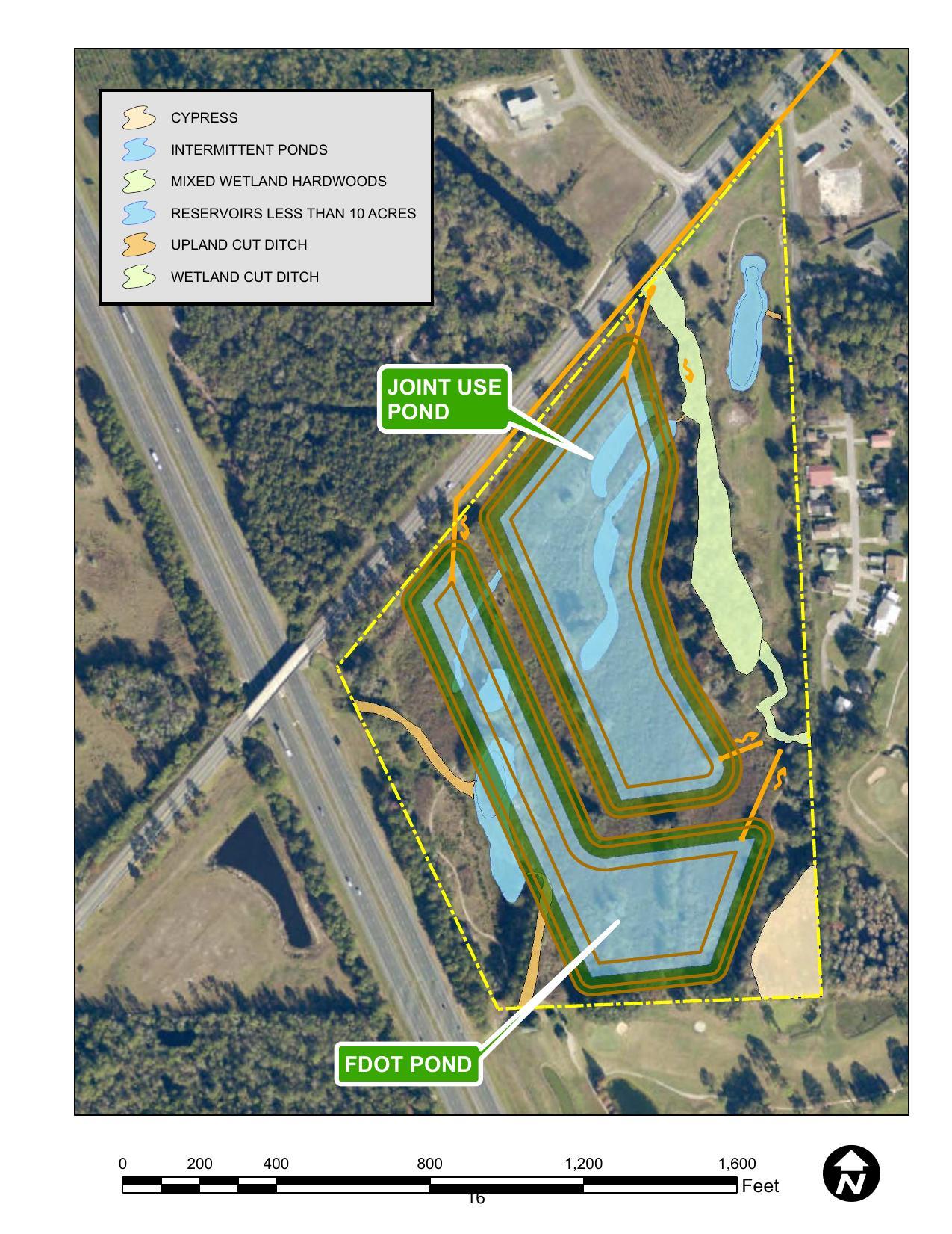 Map: Joint Use Pond, FDOT Pond