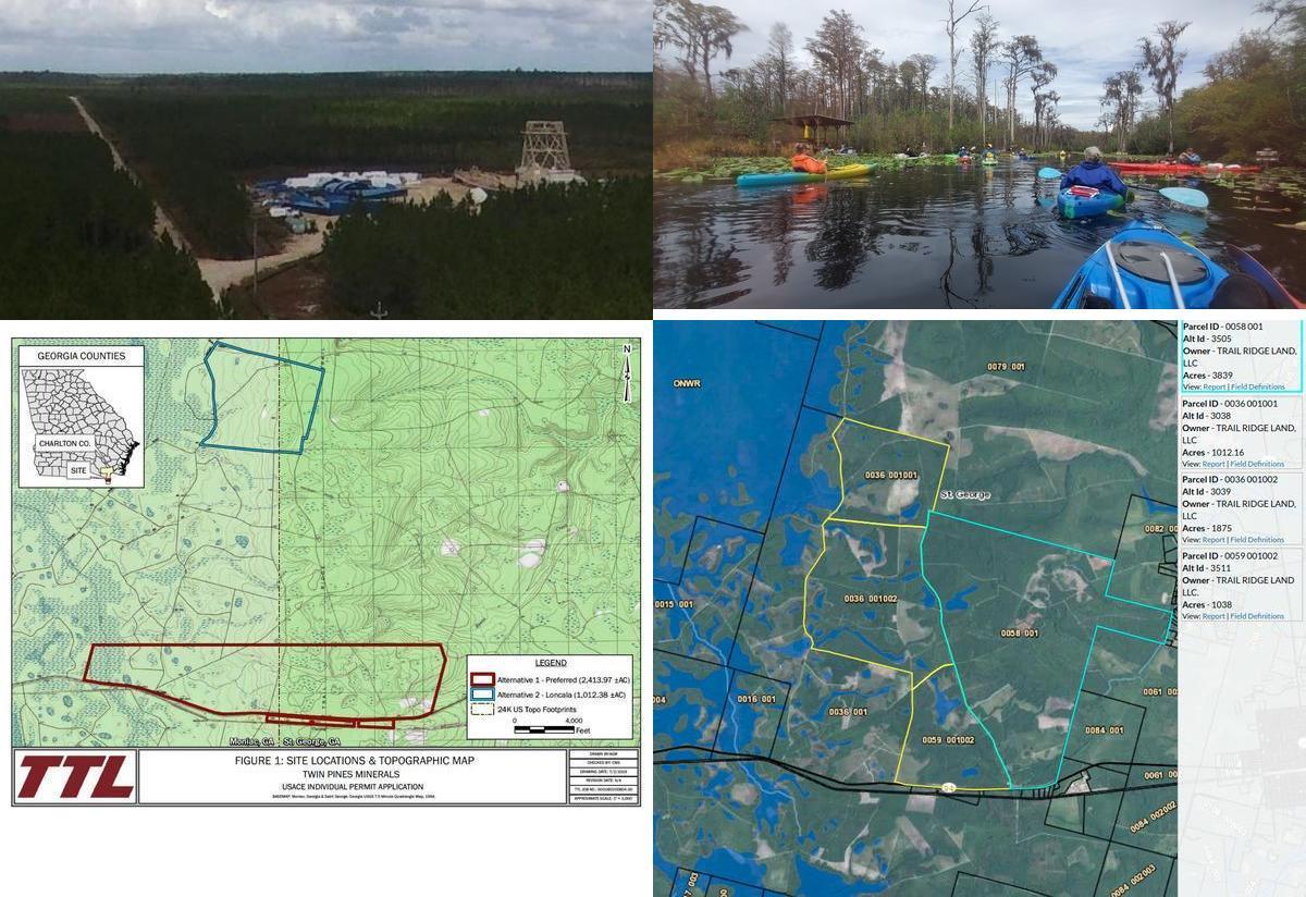 Mine site, Okefenokee Swamp, TIAA land, TPM land